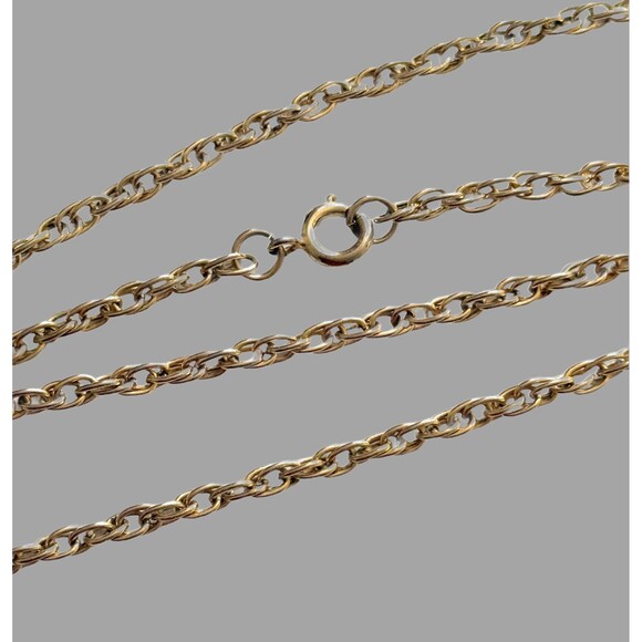 Vintage Art Deco Influence Gold tone Pendant and Chain Geometric Design Necklace - Picture 6 of 11